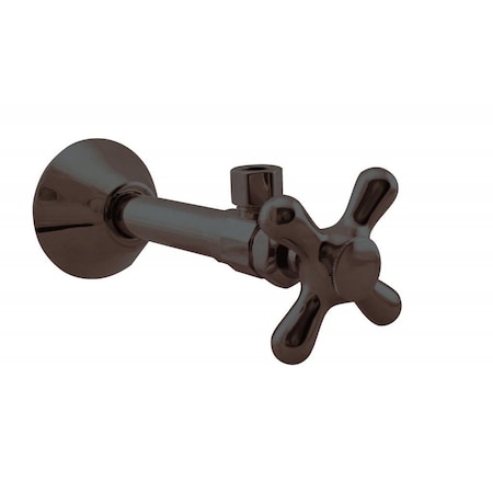 Westbrass Angle Stop, 1/2" Copper Sweat x 3/8" OD Comp. in Oil Rubbed Bronze D1112X-12